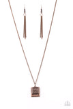 Back To Square One - Copper - Necklace - Paparazzi Accessories