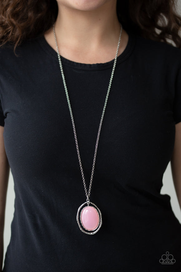 Harbor Harmony - Pink - Stone - Necklace - Paparazzi Accessories