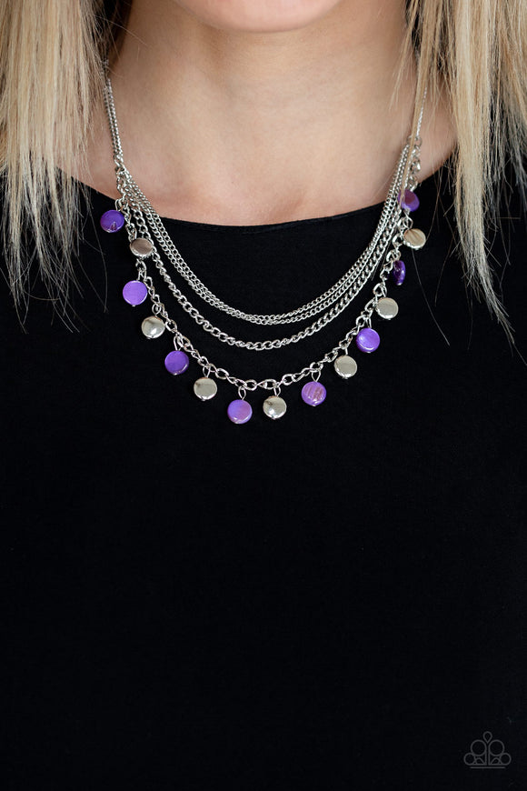 Paparazzi Parisian Pearls Purple Short Necklace - P2RE-PRXX-308XX – Bling  Me Baby