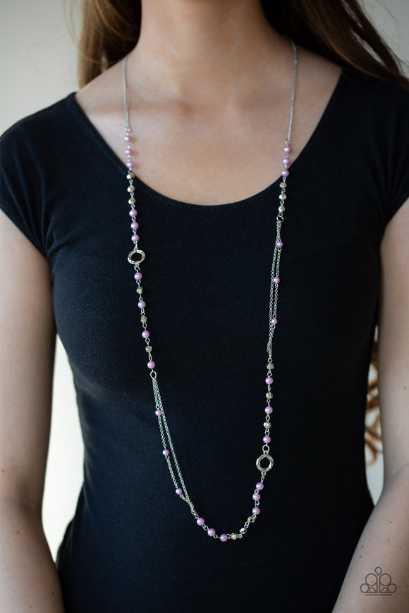Really Refined - Purple - Pearl - Necklace - Paparazzi Accessories