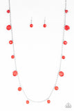 GLOW-Rider - Red - Necklace - Paparazzi Accessories