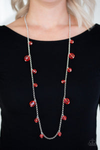 GLOW-Rider - Red - Necklace - Paparazzi Accessories