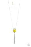 Happy As Can BEAM - Yellow - Moonstone - Necklace - Paparazzi Accessories