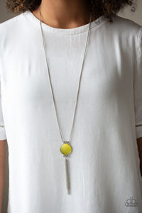 Happy As Can BEAM - Yellow - Moonstone - Necklace - Paparazzi Accessories