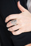 Meet In The Middle - Silver - Hematite - Ring - Paparazzi Accessories