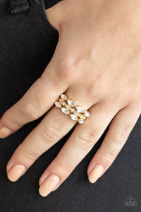 Distractingly Demure - Gold - Ring - Paparazzi Accessories