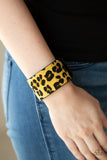 Cheetah Cabana - Yellow - Wrap Bracelet - Paparazzi Accessories