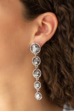 Drippin In Starlight - Silver - Hematite - Post - Earrings - Paparazzi Accessories