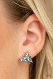 Stellar Sheen - Silver - Hematite - Stud Earrings - Paparazzi Accessories