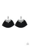 Formal Flair - Black - Fringe - Post Earrings - Paparazzi Accessories