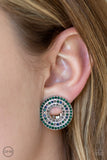Spun Out On Shimmer - Multi Colored - Clip-On - Earrings - Paparazzi Accessories