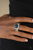 Wall Street Whimsical - Blue - Ring - Paparazzi Accessories