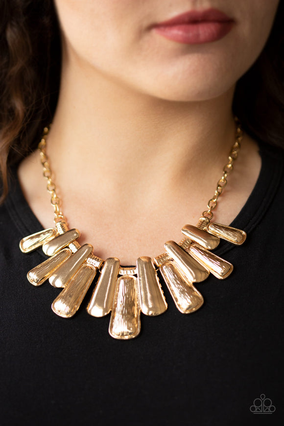 MANE Up - Gold - Necklace - Paparazzi Accessories