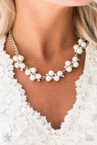 Love Story - I Do - White - Pearl - Necklace Bracelet Set - Paparazzi Accessories