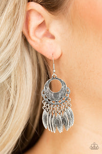 Country Chimes - Silver - Earrings - Paparazzi Accessories