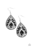 Candlelight Sparkle - Black - Earrings - Paparazzi Accessories