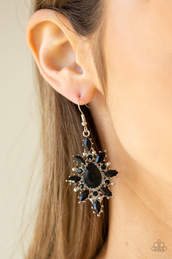 Glamorously Colorful - Black - Earrings - Paparazzi Accessories