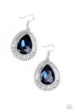 All Rise For Her Majesty - Blue - Earrings - Paparazzi Accessories