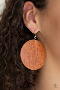 Trend Friends - Brown - Leather - Earrings - Paparazzi Accessories