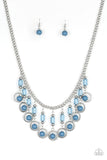 Cool Cascade - Blue - Necklace - Paparazzi Accessories