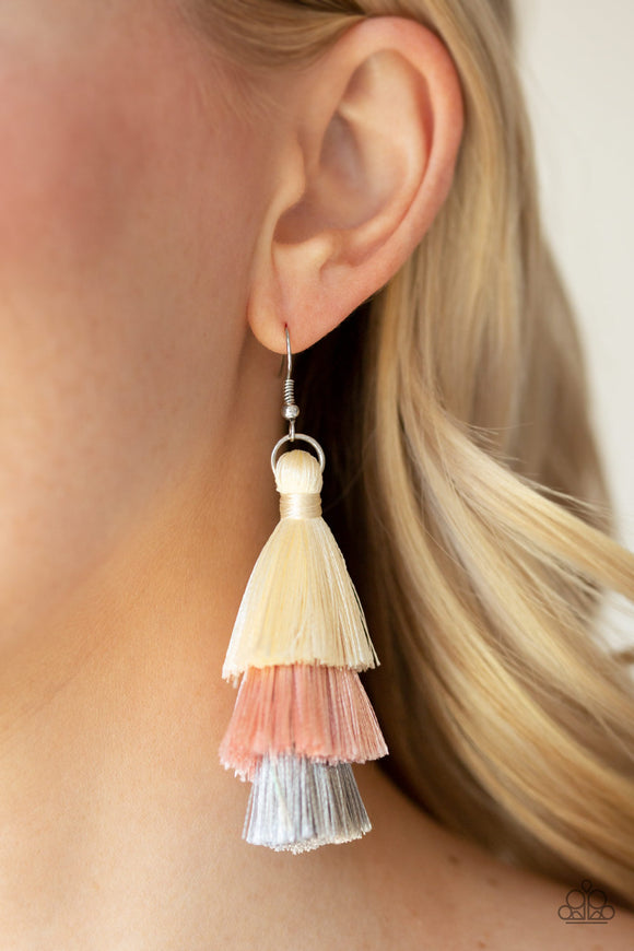 Hold On To Your Tassel! - Pink - Tassel - Fish Hook Earrings - Paparazzi Accessories
