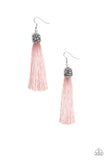 Make Room For Plume - Pink - Tassel - Fish Hook Earrings - Paparazzi Accessories