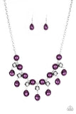 Queen Of The Gala - Purple - Pearl Necklace - Paparazzi Accessories