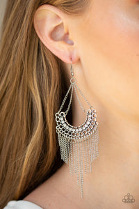 Making a CHAINge - White - Earrings - Paparazzi Accessories