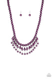 Miss Majestic - Purple - Pearl Necklace - Paparazzi Accessories