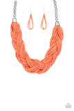 The Great Outback - Orange Coral - Seed Bead - Necklace - Paparazzi Accessories