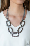 Take Charge - Black Gunmetal - Necklace - Life Of The Party  October 2019 - Paparazzi Accessories