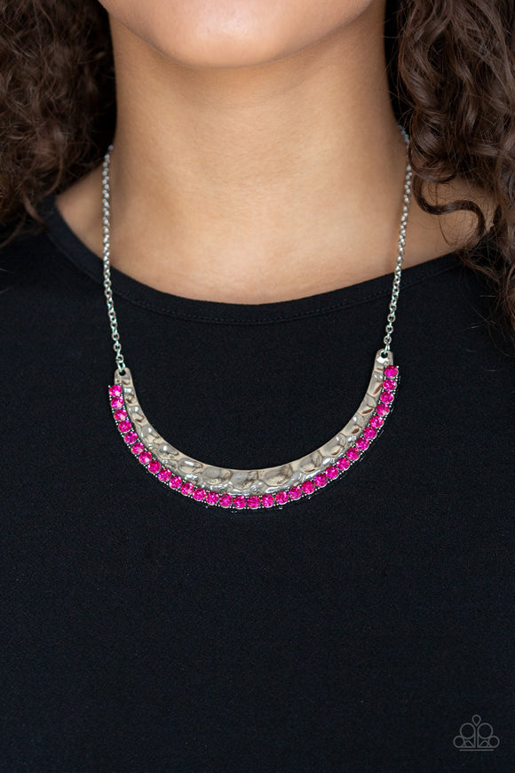 Impressive - Pink - Rhinestone - Necklace - Paparazzi Accessories