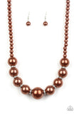 SoHo Socialite - Brown - Pearl Necklace - Paparazzi Accessories