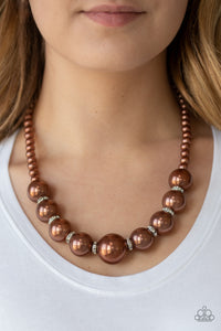 SoHo Socialite - Brown - Pearl Necklace - Paparazzi Accessories