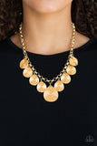 Texture Storm - Gold - Necklace - Paparazzi Accessories