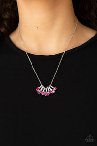 Slide Into Shimmer - Pink - Necklace - Paparazzi Accessories