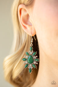 Glamorously Colorful - Green - Earrings - Paparazzi Accessories