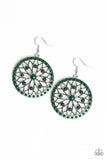 Merry Mandalas - Green -  Earrings - Paparazzi Accessories