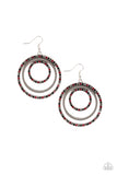 Rippling Refinement - Multi Colored - Earrings - Paparazzi Accessories