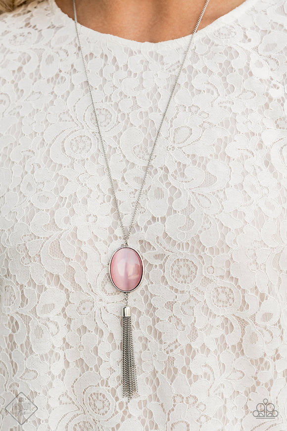 Tasseled Tranquility - Pink - Necklace - Fashion Fix Exclusive October 2019 - Paparazzi Accessories