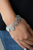 Malibu Idol - Modestly Malibu - Silver - Necklace and Bracelet Set - Paparazzi Accessories