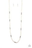 Girls Have More FUNDS - White - Pearl - Necklace - Paparazzi Accessories
