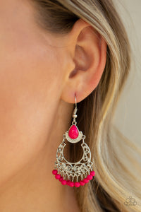 Colorful Colada - Pink - Beaded - Earrings - Paparazzi Accessories
