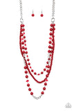 New York City Chic - Red Pearl - Necklace - Paparazzi Accessories