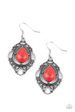 Southern Fairytale - Red - Stone - Earrings - Paparazzi Accessories