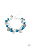 Lotus Lagoon - Blue - Bead - Clasp Bracelet - Paparazzi Accessories
