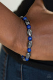 To Each Their Own - Blue - Gunmetal - Stretch Bracelet - Paparazzi Accessories