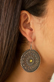 WHEEL and Grace - Yellow - Earrings - Paparazzi Accessories