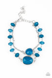 Dazzle The Crowd - Crowd Pleaser - Blue - Necklace Bracelet Set - Paparazzi Accessories