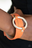 Cowgirl Cavalier - Orange - Snap Bracelet - Paparazzi Accessories
